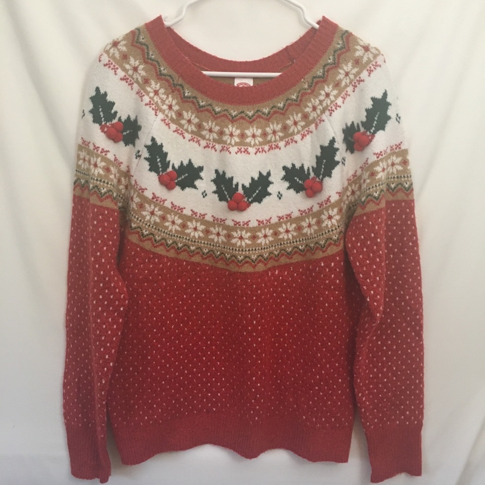 Holiday Time Christmas Sweater Fair Isle Pattern